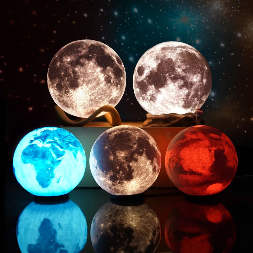 LÁMPARA LED LUNA/TIERRA/MARTE